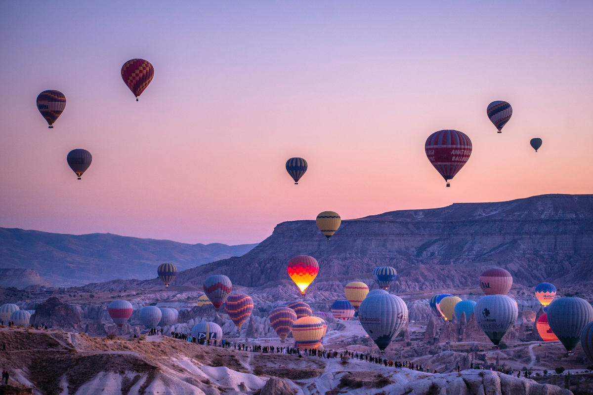 Hot Air Balloon In Turkey National Park, Check Out The Spectacular View